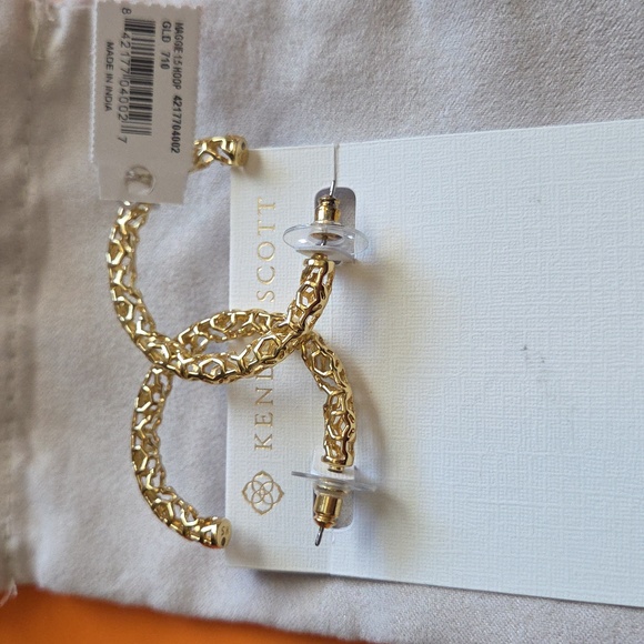 Nwt! Kemdra Scoot Maggie 1.5" Gold Hoops Earrings - Picture 3 of 10